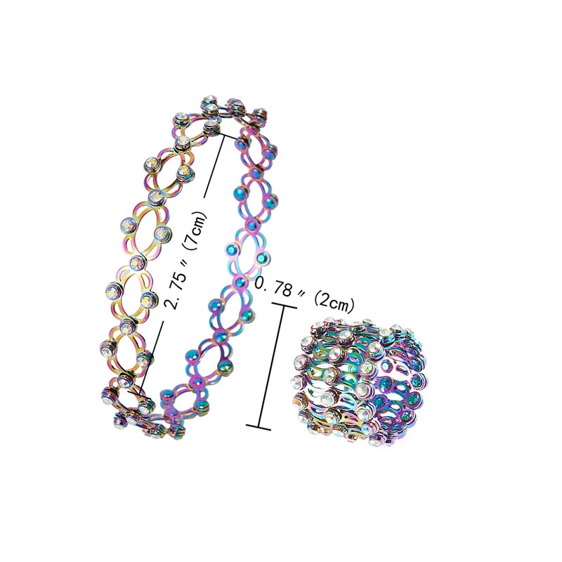 2 in 1 Adjustable Magnetic Lymph Therapy Detox Bracelet Ring