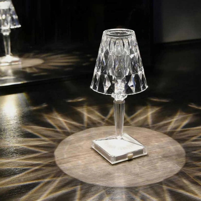 LED Bar Diamond-Like Rechargeable Crystal Table Lamp